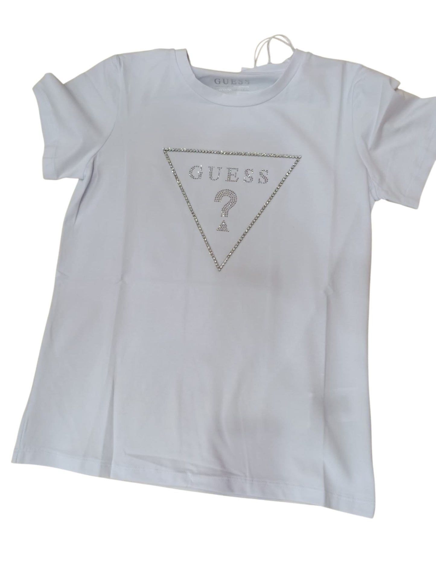 T-shirt donna GUESS con triangolo strassato