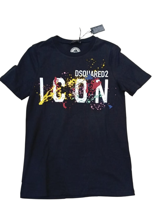 T-shirt DSQUARED2 con maxi logo a schizzi 252