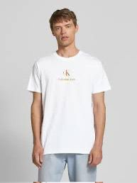 T-shirt Calvin Klein a logo sdoppiato 496