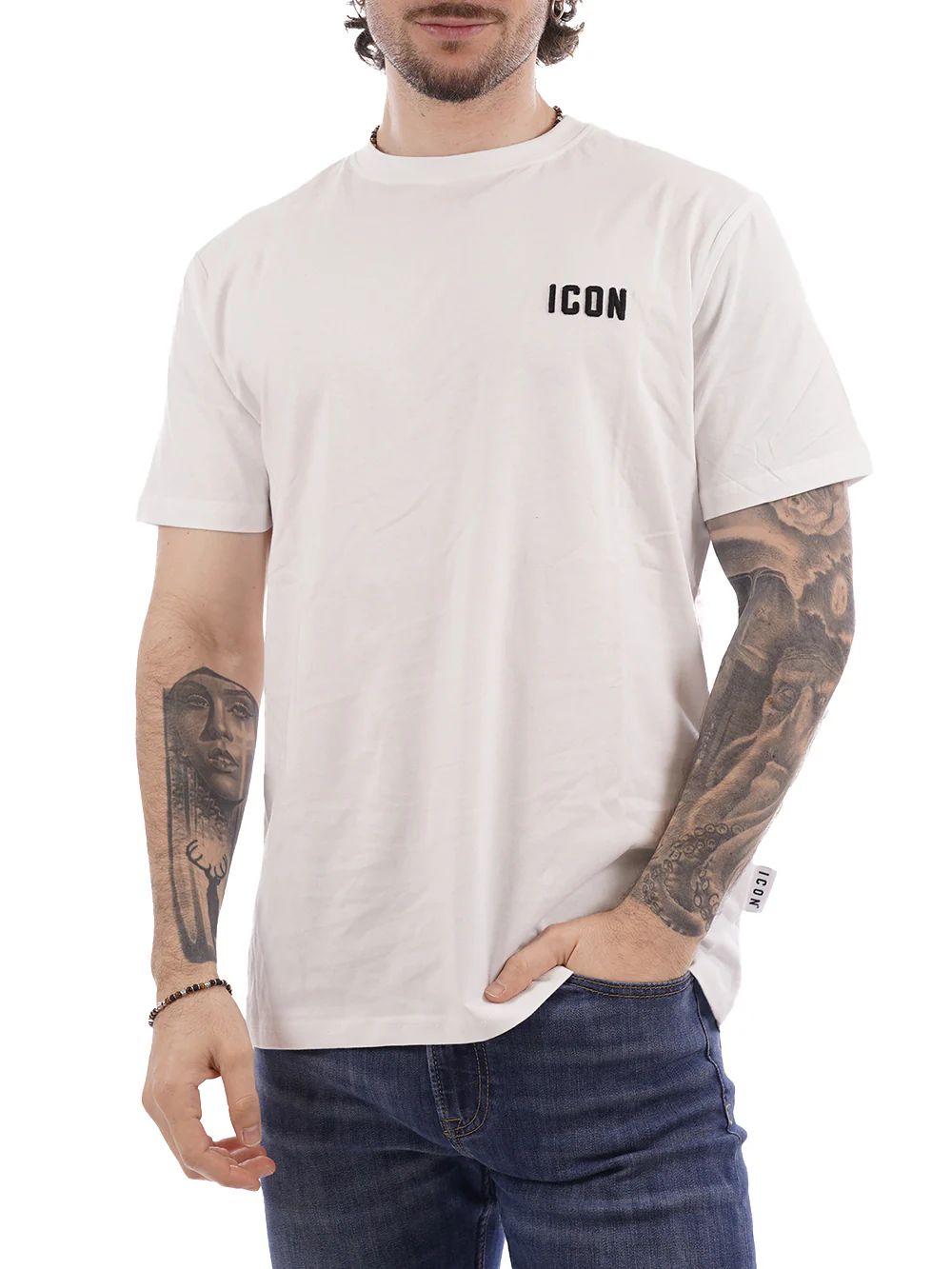 T-shirt ICON Basica a logo piccolo 007