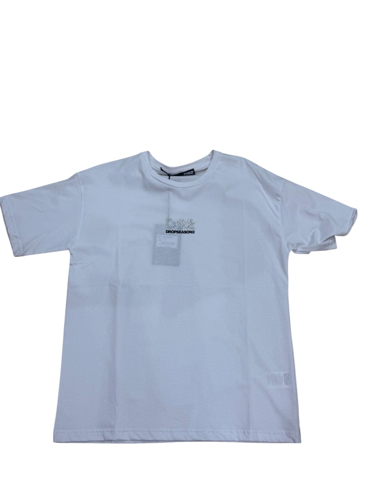 Maxi t-shirt donna DS2 con logo strassato 527