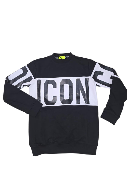 Felpa ICON Girocollo logo stripe